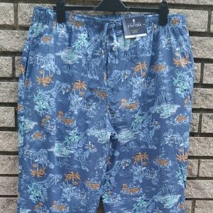 NWT Mens Hawaiian Cotton Lounge PJ pants XXL